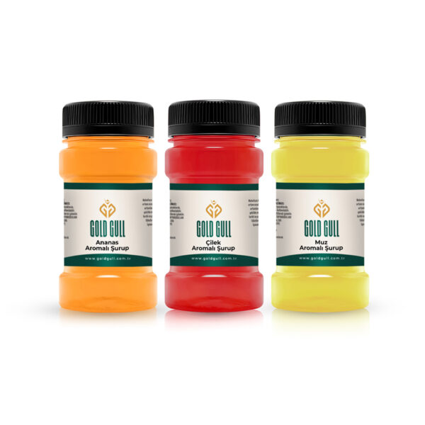 Ananas, Çilek & Muz Aromalı Kahve & Meyve Şurupları 3 X 80 Ml.