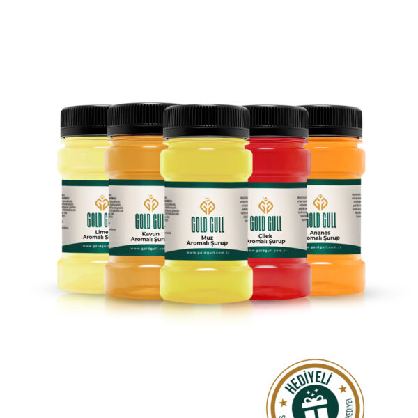 Lime, Kavun, Muz, Çilek & Ananas Aromalı Kahve & Meyve Şurupları 5 X 80 Ml.
