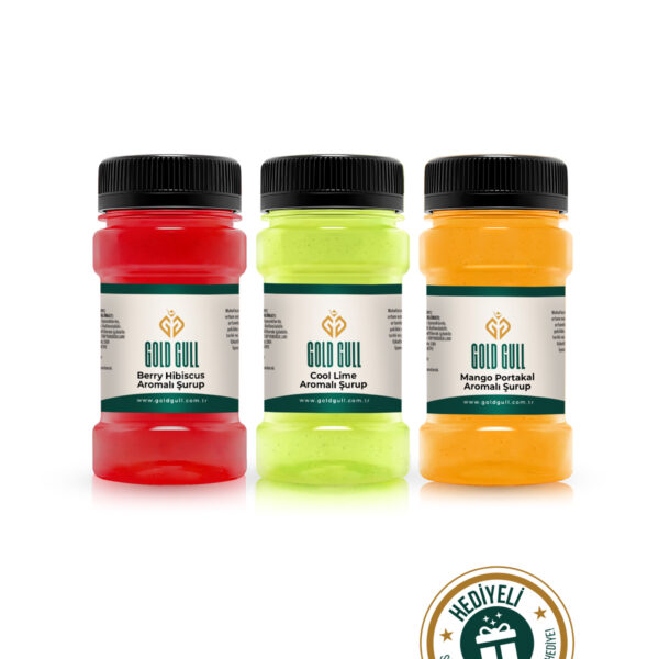 Cool Lime, Berry Hibiscus & Mango Portakal Aromalı Kahve & Meyve Konsantre Şurupları 3 x 80 ml.