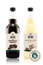 Kremalı Kakaolu Bisküvi  & Cafe Au Lait Aromalı Kahve & Meyve Şurubu 2 x 700 ml.