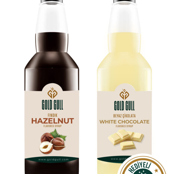 Beyaz Çikolata & Fındık Aromalı Kahve & Meyve Şurubu 2 X 700 Ml.
