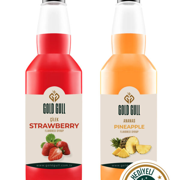 Ananas & Çilek Aromalı Kahve & Meyve Şurubu 2 X 700 Ml.